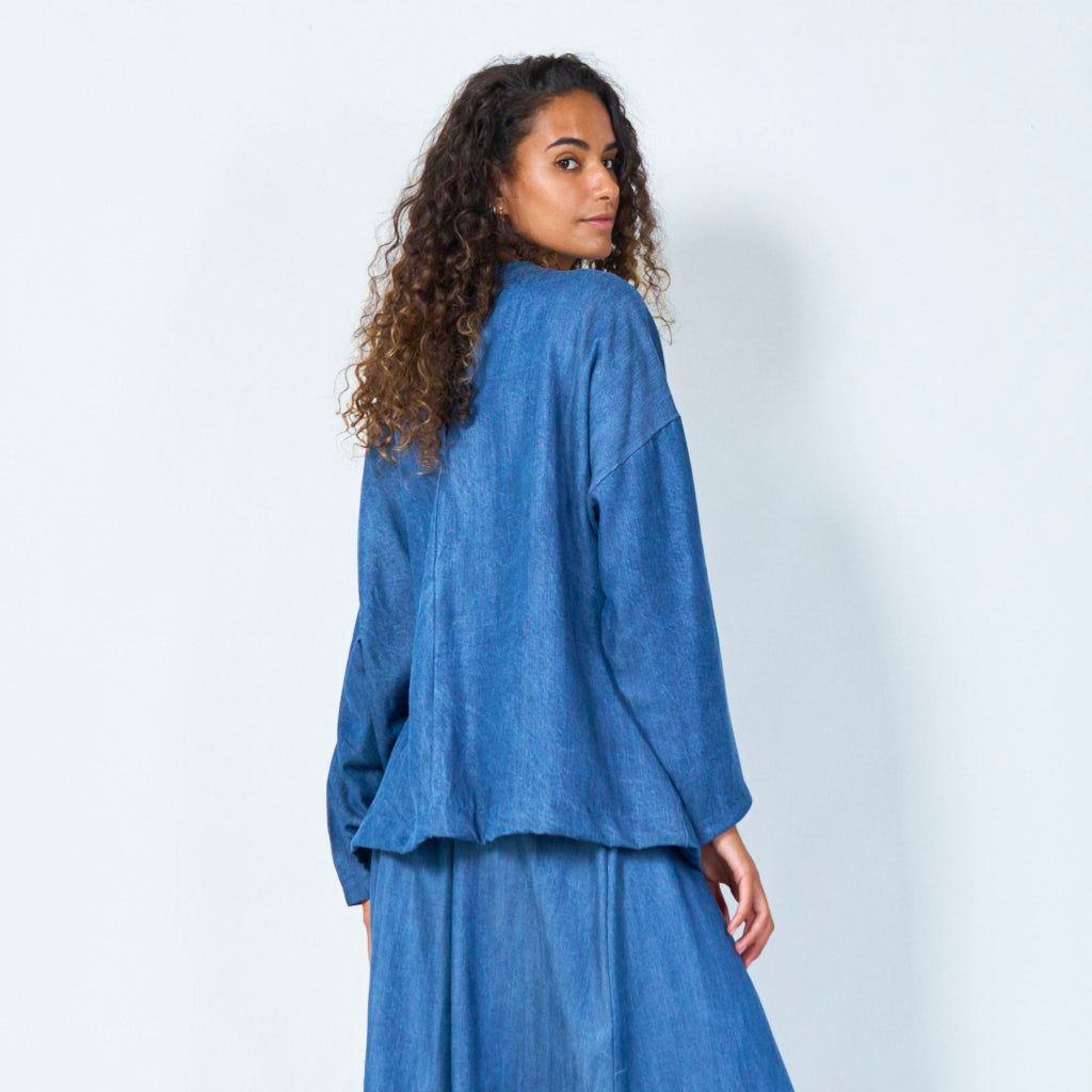 Long-sleeve loose-fit top wholesale