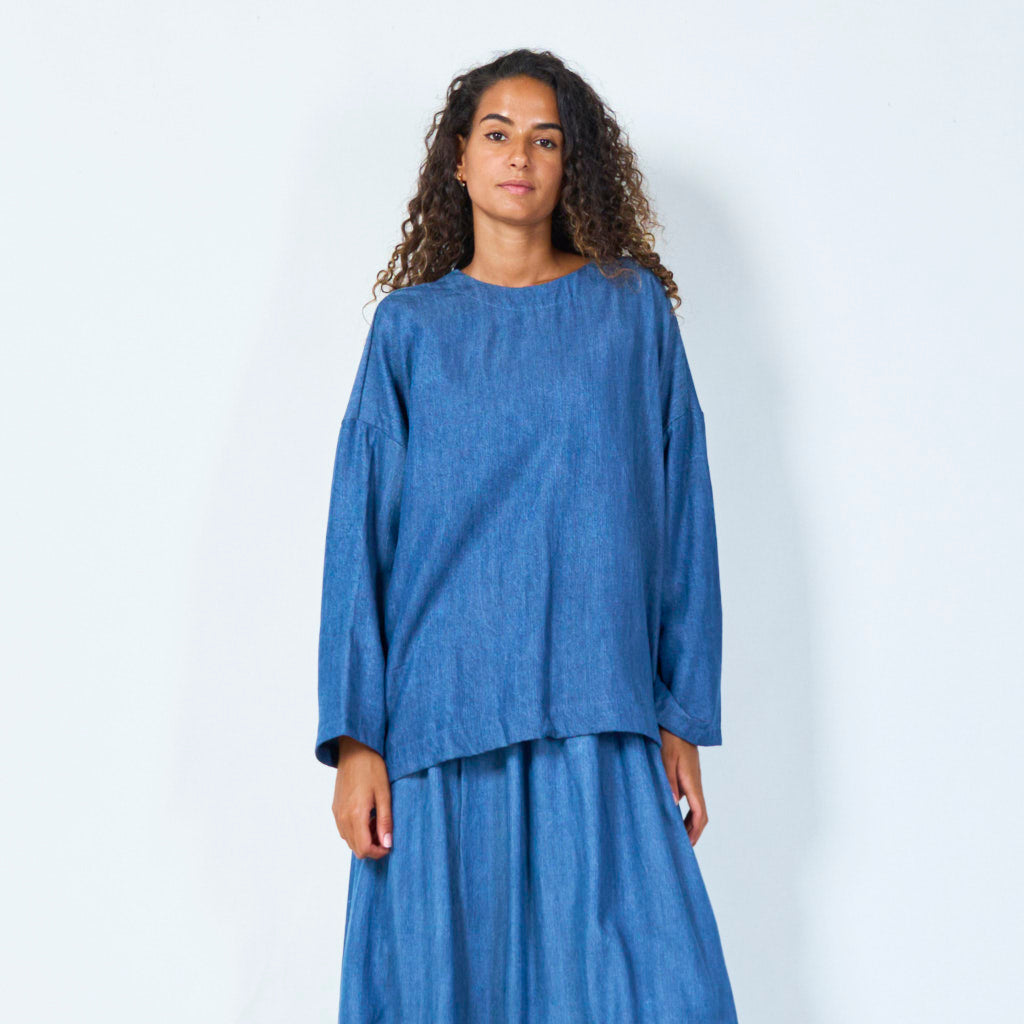 Long-sleeve loose-fit top wholesale