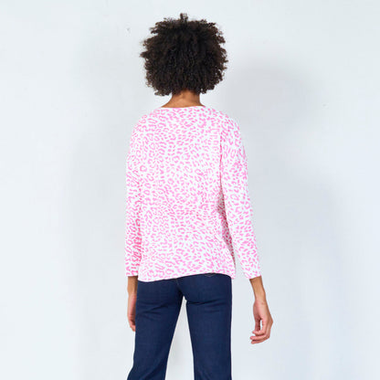 Long sleeve animal print top wholesale