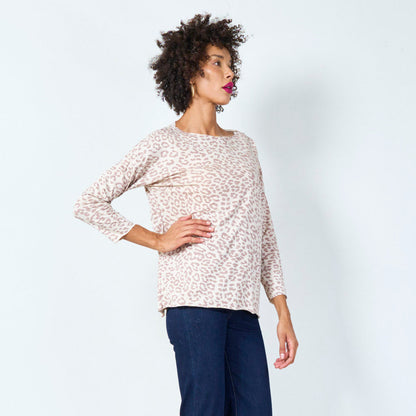 Long sleeve animal print top wholesale