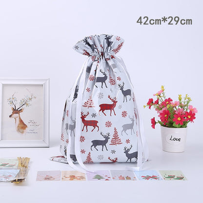 Last Day 49% OFF💥Christmas Drawstrings Gift Bags With Gift Card💥