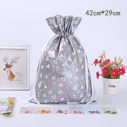Last Day 49% OFF💥Christmas Drawstrings Gift Bags With Gift Card💥