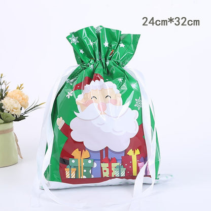 Last Day 49% OFF💥Christmas Drawstrings Gift Bags With Gift Card💥