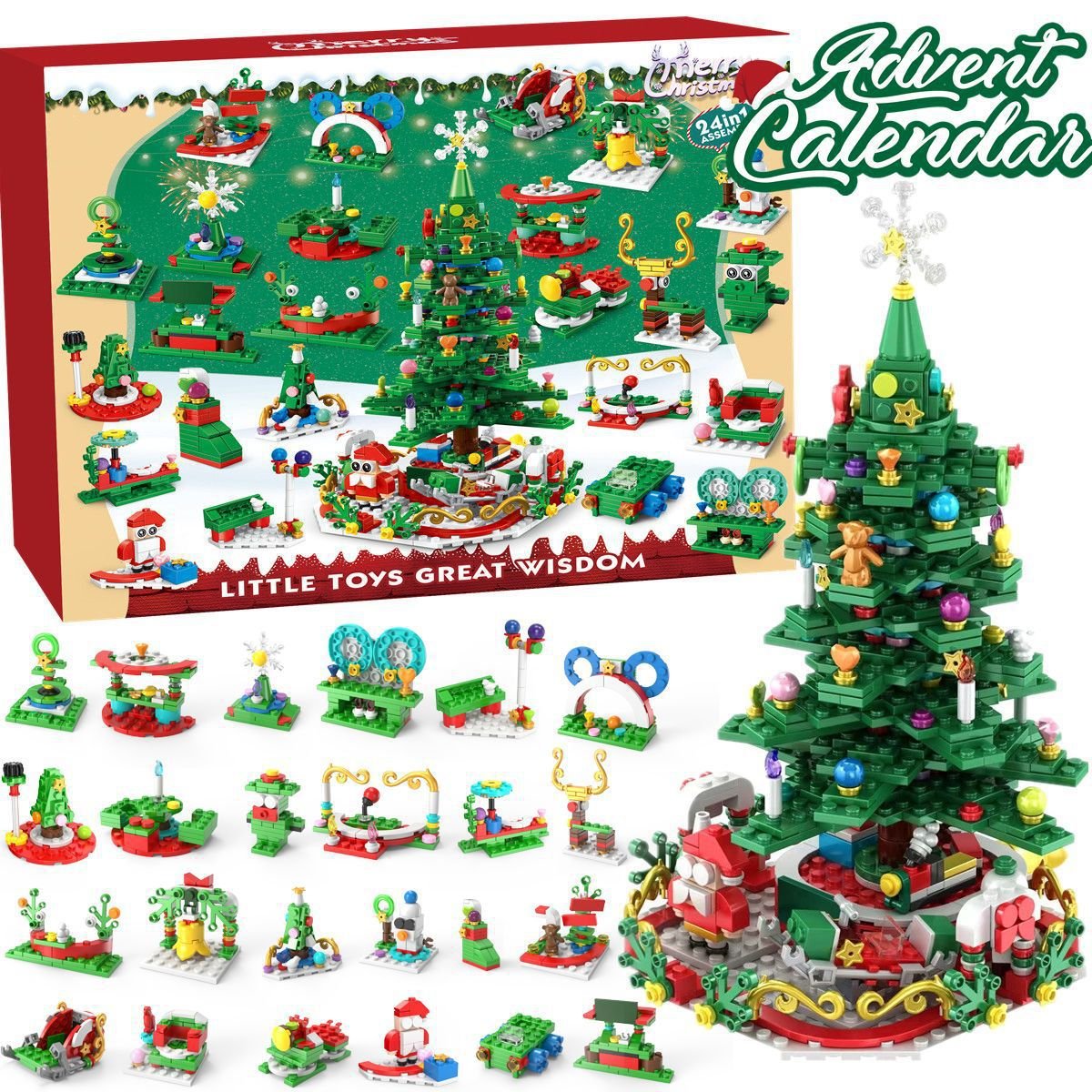 Early Xmas Sale 50% OFF-Advent Calendar Kids With Christmas Building Blocks